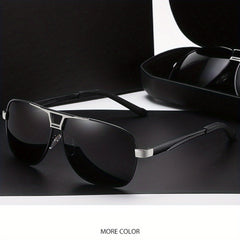Men's Metal Polarized Sunglasses UV Protection Driving Fishing Sunglasses