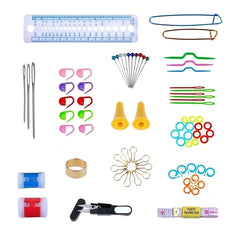100pcs Crochet Hooks Set Knitting Needles Hook Knit Gauge Scissors
