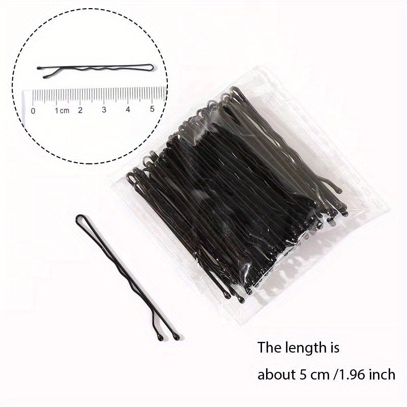 100pcs Metal Bobby Pin Solid Side Clip Hair Accessories