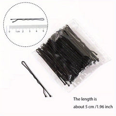 100pcs Metal Bobby Pin Solid Side Clip Hair Accessories