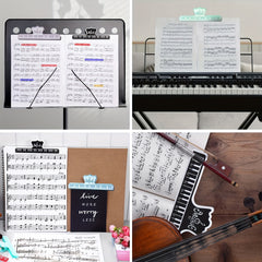 4pcs Piano Music Clip Bookmark Stand Plastic Sheet Music Stand
