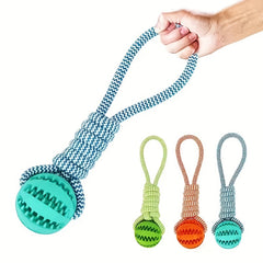 Pet Dog Puppy Cotton Rope Leakage Food Ball Molar Teeth Cleaning Toy