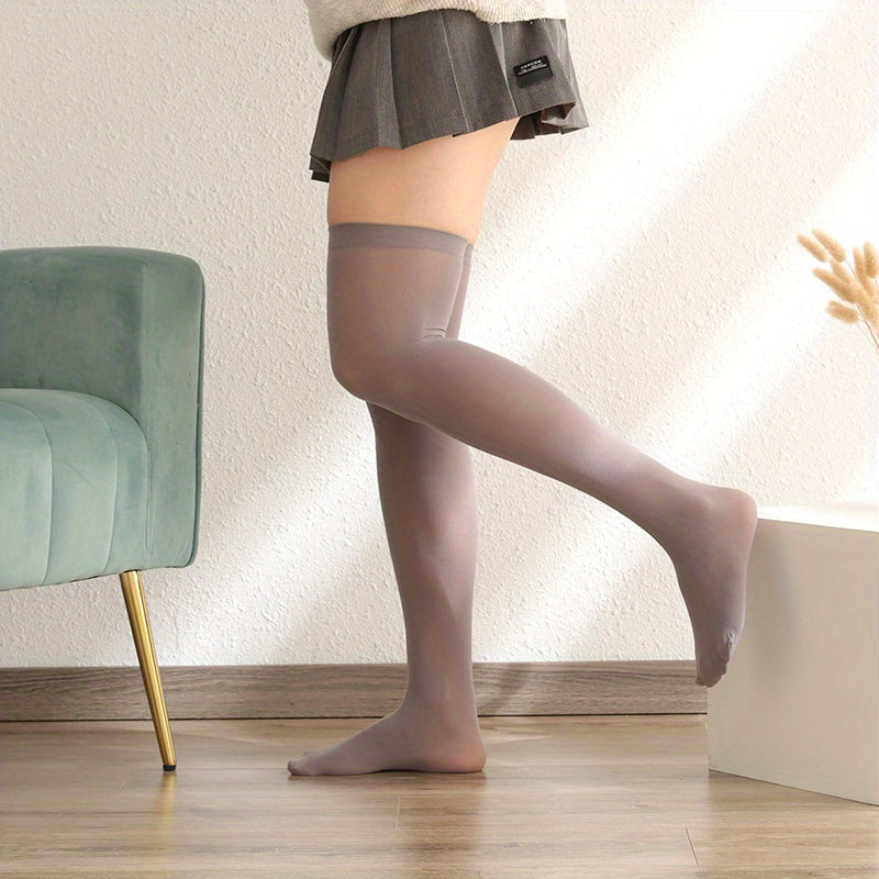 Sheer Mesh Thigh High Socks Lace Over The Knee Stockings