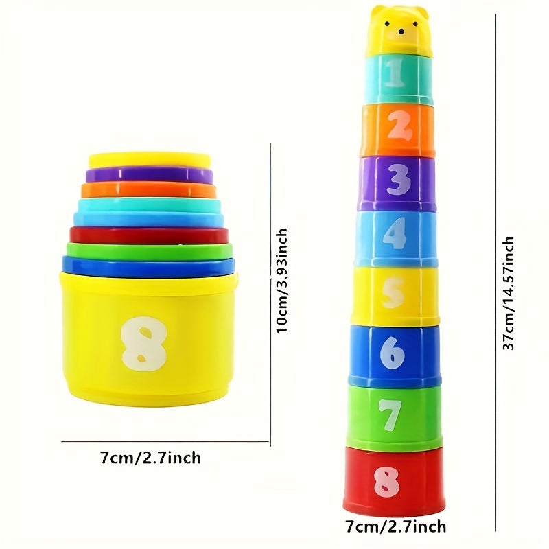 Fun Number Stacking Cup Science & Education Bath Toys