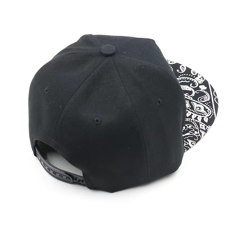 Paisley Print Baseball Cap Casual Snap Back Hat Adjustable Sports Hat