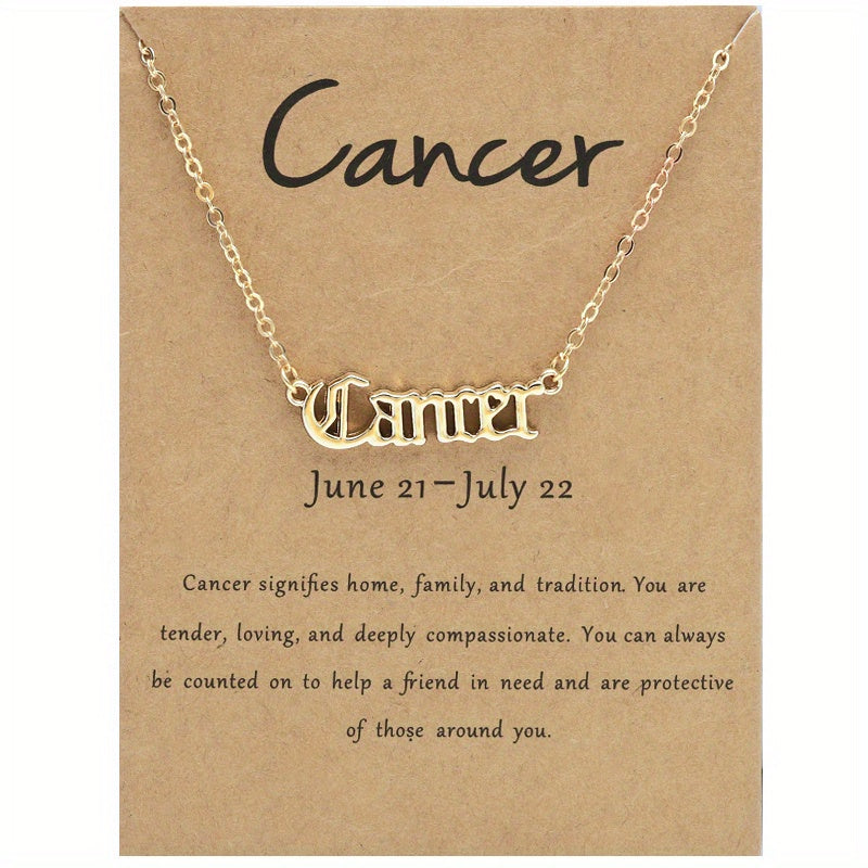 Golden Plated 12 Constellations Pendant Necklace