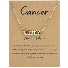 Golden Plated 12 Constellations Pendant Necklace