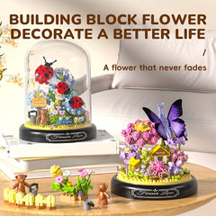 Micro Grain Building Block Ornament Set with Base Dragonfly 568pcs