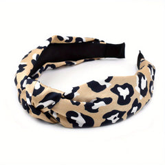 Leopard Pattern Dyeing Fabric Headband Bohemian Style Hair Accessory