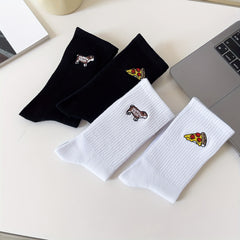4 Pairs Cartoon Pattern Socks Women's Stockings