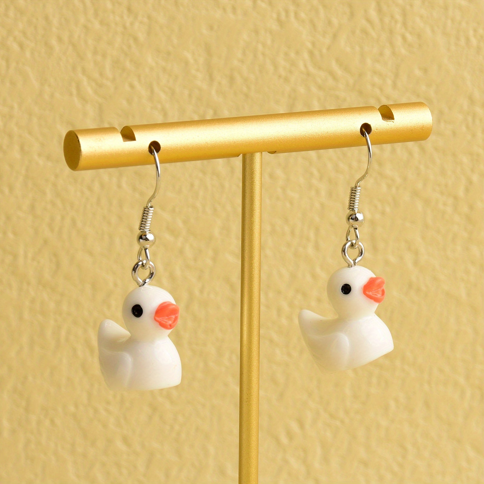 Duck Earrings Synthetic Resin Cute Animal Jewelry Dangle Earrings