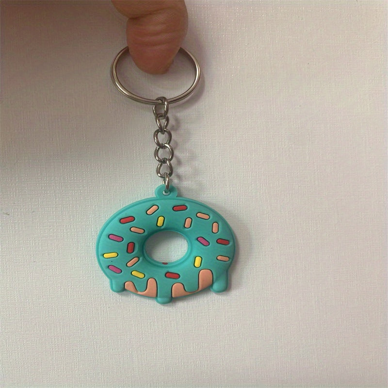 Donut PVC Keychain For Backpack Car Key