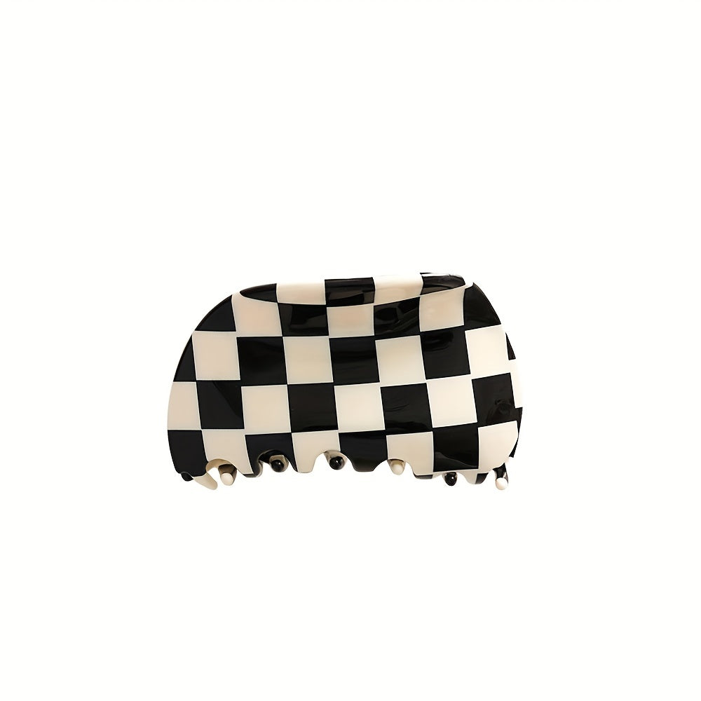 2pcs Plaid Non-slip Grippers 80s Retro Girls Shark Claw Classic