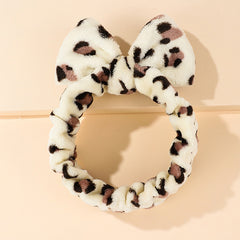 Leopard Bowknot Makeup Headbands for Women