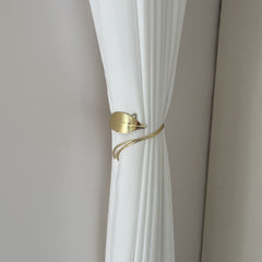 Crystal Leaf Alloy Curtain Clips - Easy Installation