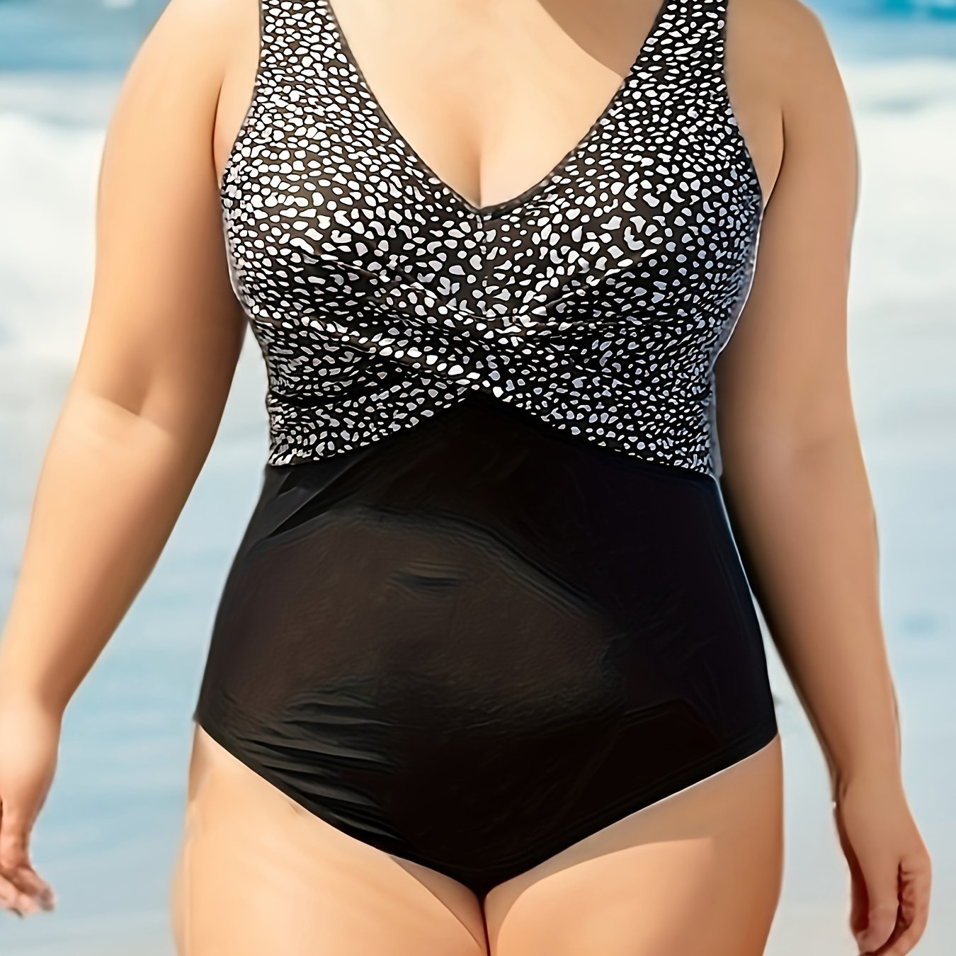  Leopard Print One Piece Swimsuit