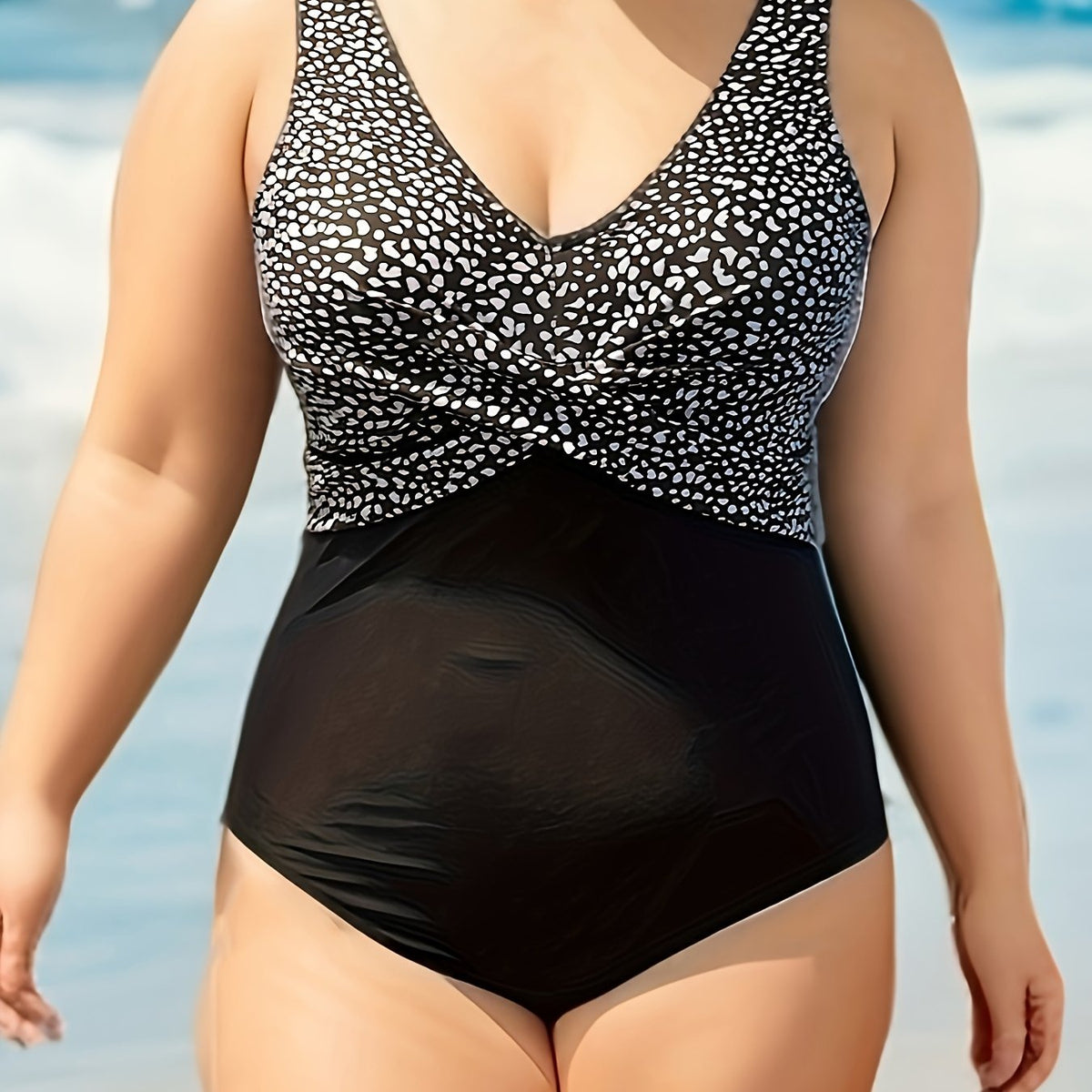  Leopard Print One Piece Swimsuit