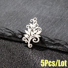 5PCS Stainless Steel Tree Pendant for DIY Accessories