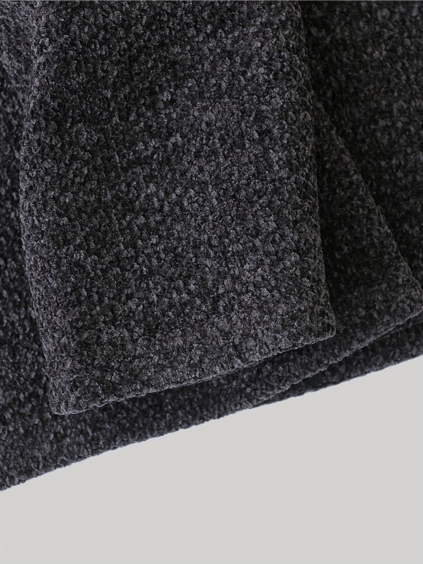 Plush Mid-length Jacket Men's Zip Up Hooded Jacket For Fall Winter