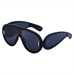 European American One-piece Large Frame Sunglasses Men's Women's Wide Leg Sports