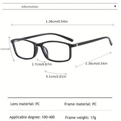 Men's Lightweight Presbyopia Glasses with Glasses Box