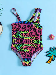 Adorable Dino Graphic 1pc Swimsuit Girls Hawaii Vacation Summer Clothes