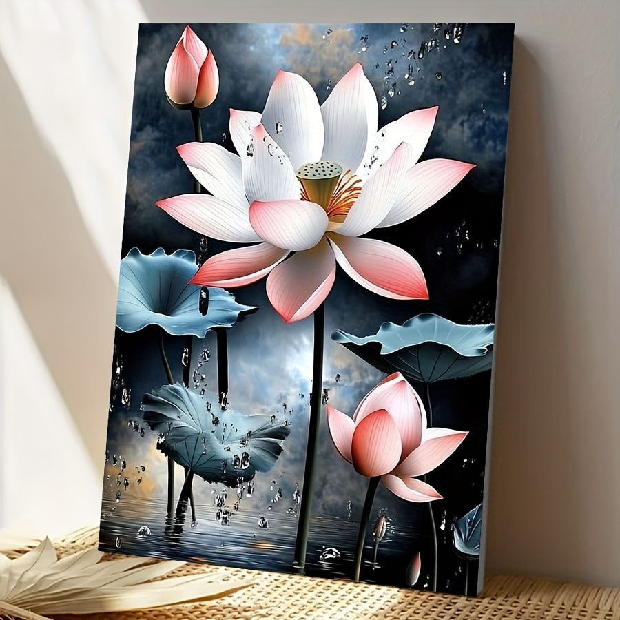 DIY Paint by Numbers Kit for Adults - Lotus Flower