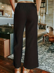Minimalist Dual Pockets Wide Leg Pants Casual Loose Pants