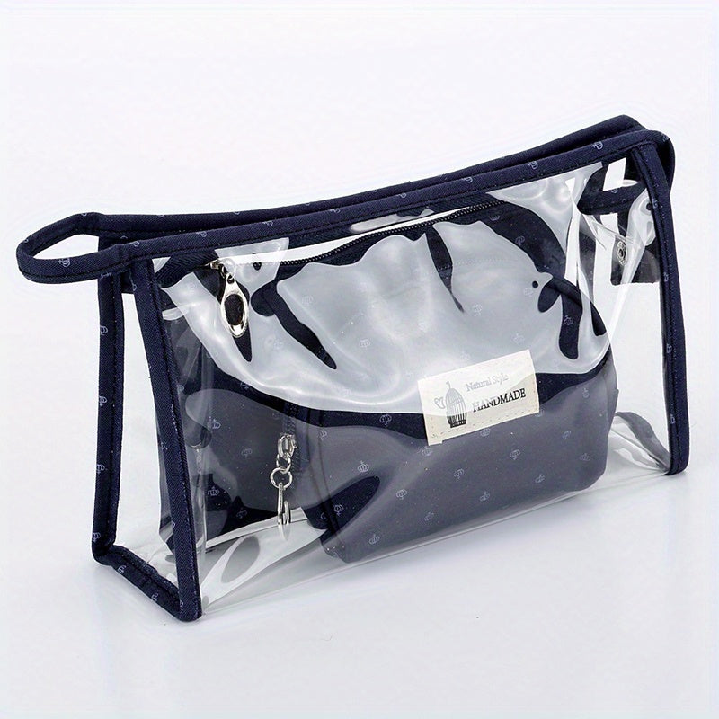 3pcs Transparent Cosmetic Bag PVC Waterproof Makeup Bag Organizer