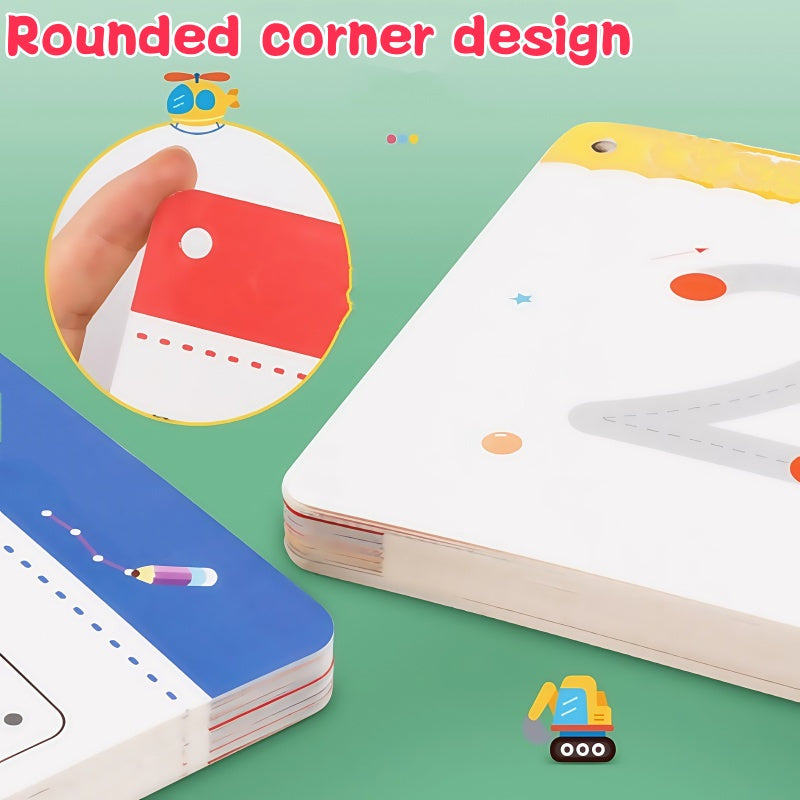 Reusable Educational Practice Books with Erasable Writing Trackpad