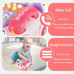Baby Musical Phone Car Toy Early Education Simulation Seat Machine