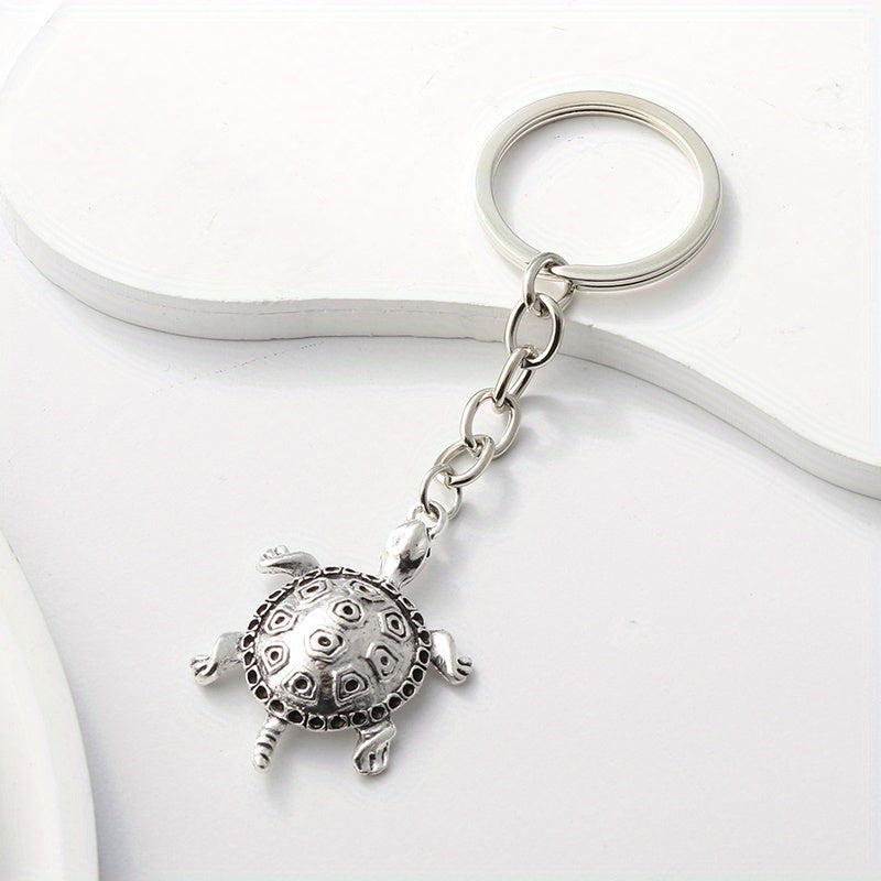 Turtle Keychain Metal Animal Key Ring Purse Bag Backpack Car Charm Gift