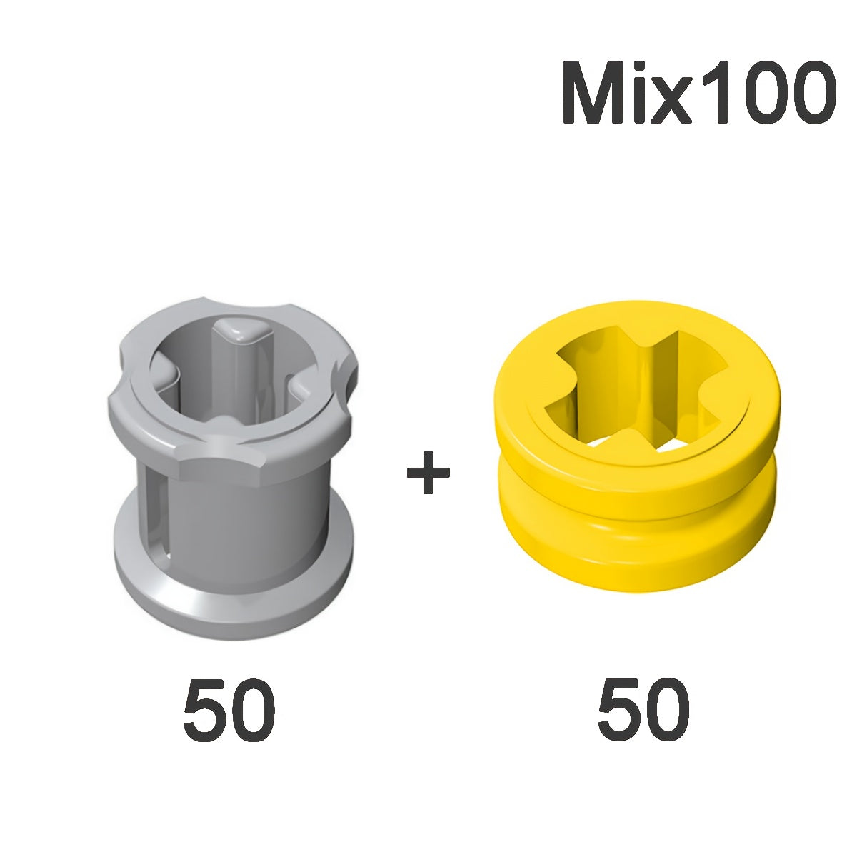 100 Small Particle Building Block Accessories Cross Shaft Sleeves Set