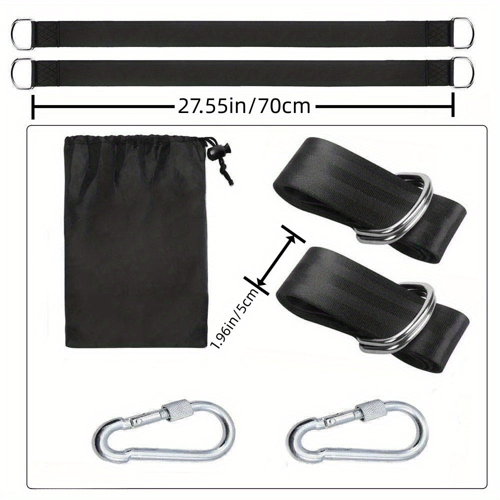 Heavy Duty Tree Swing Sling Set with Safety Latch & Carrying Bag