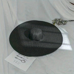 Vintage Large Brim Straw Hat Summer Beach Hats For Women