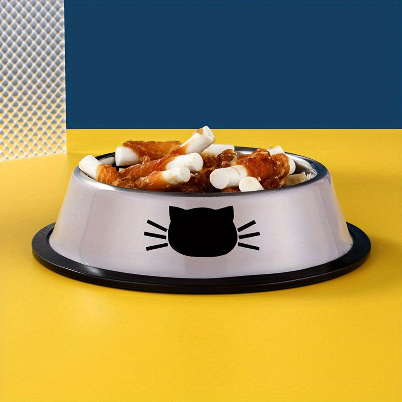 Stainless Steel Cat Bowl Non Slip Base Easy to Clean