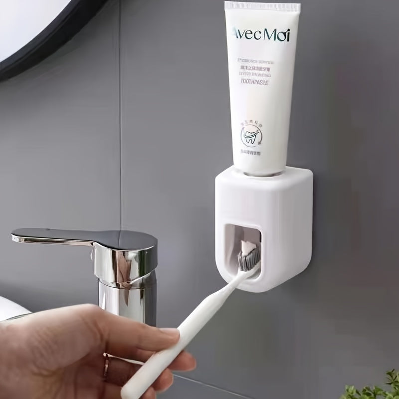 Toothpaste Dispenser Wall Mount Punch-Free Toothpaste Rack