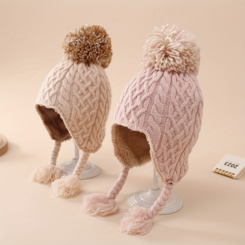 Winter Windproof Baby Beanie Hat for 6-24 Months