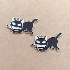 10pcs Halloween Cat & Charm DIY Jewelry Making Supplies