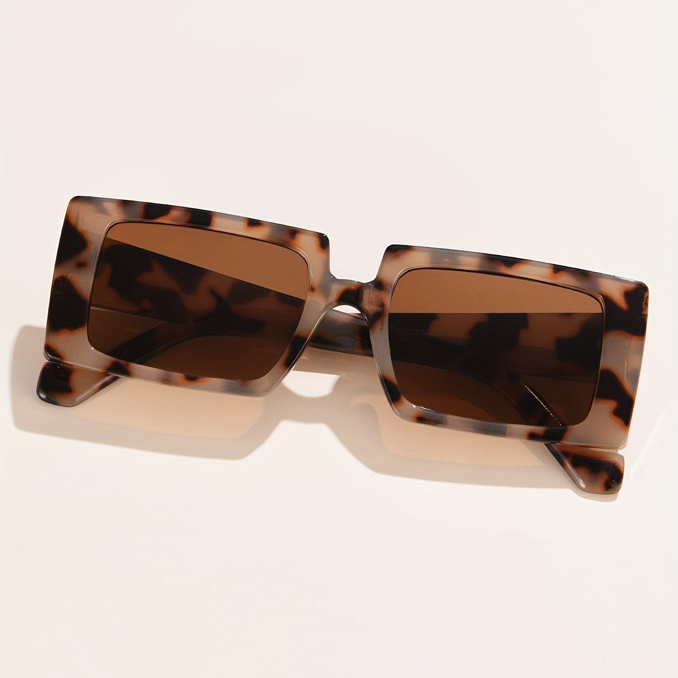 Tortoiseshell Rectangle Sunglasses Vintage Outdoor Glasses UV400