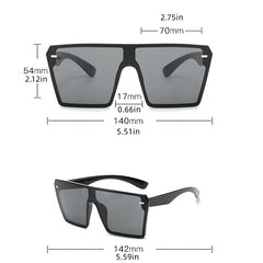 Vintage Square Flat Top Sunglasses UV Protection