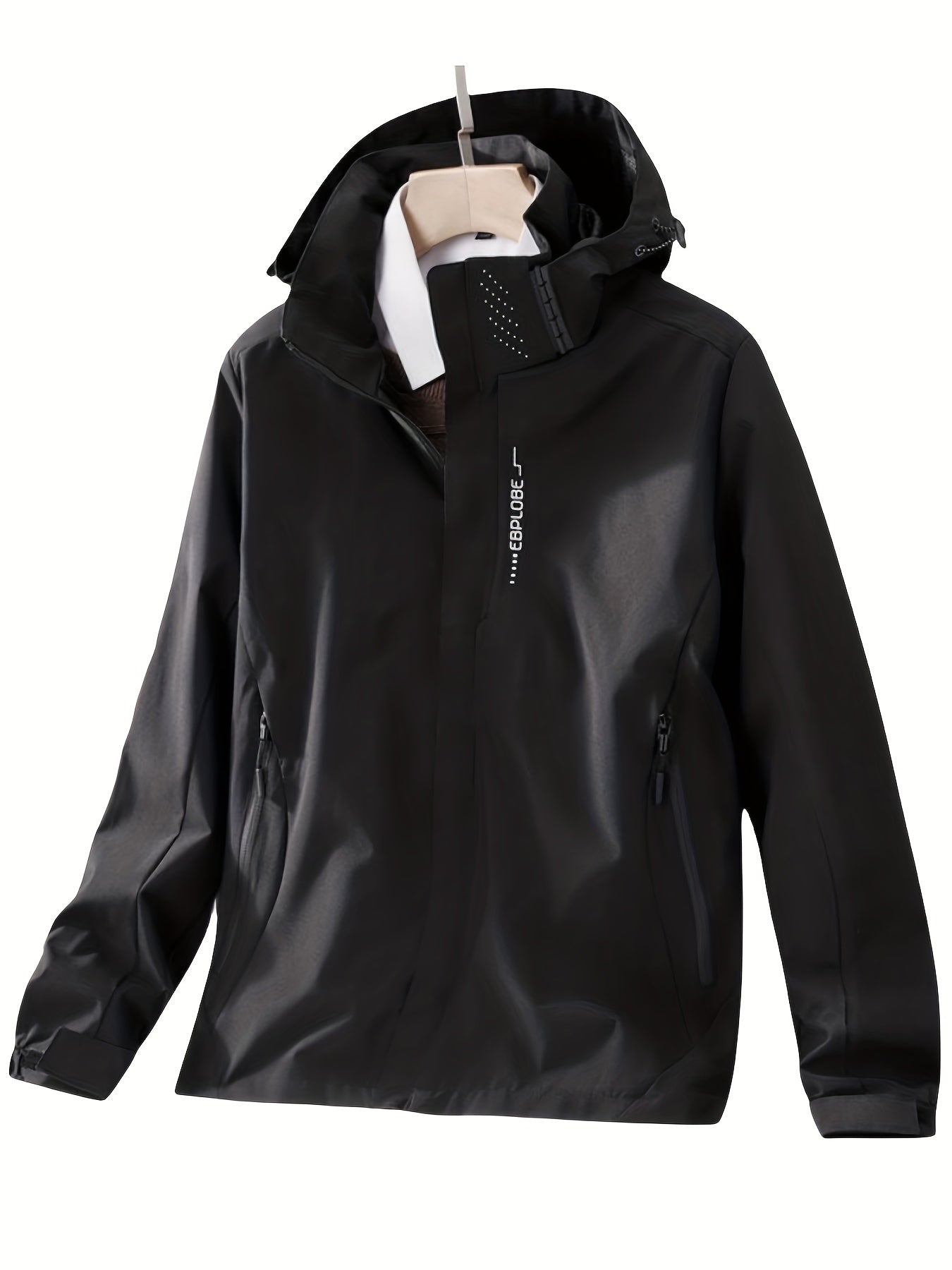 Men's Lightweight Waterproof Rain Jacket Shell Hooded Outdoor Raincoat