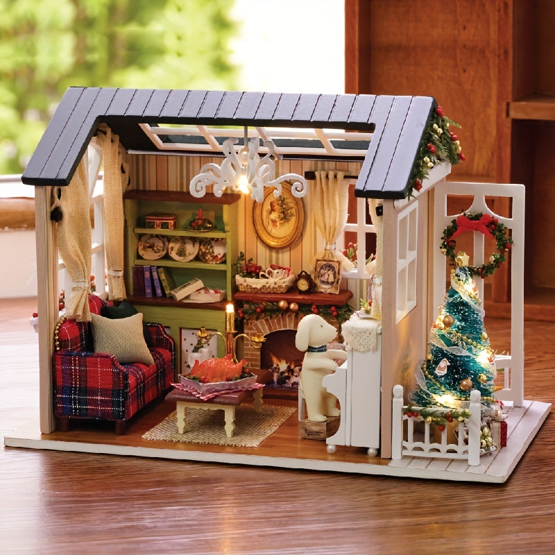 3D Cabin House Jigsaw Puzzle DIY Christmas Gift Girls Children's Toy
