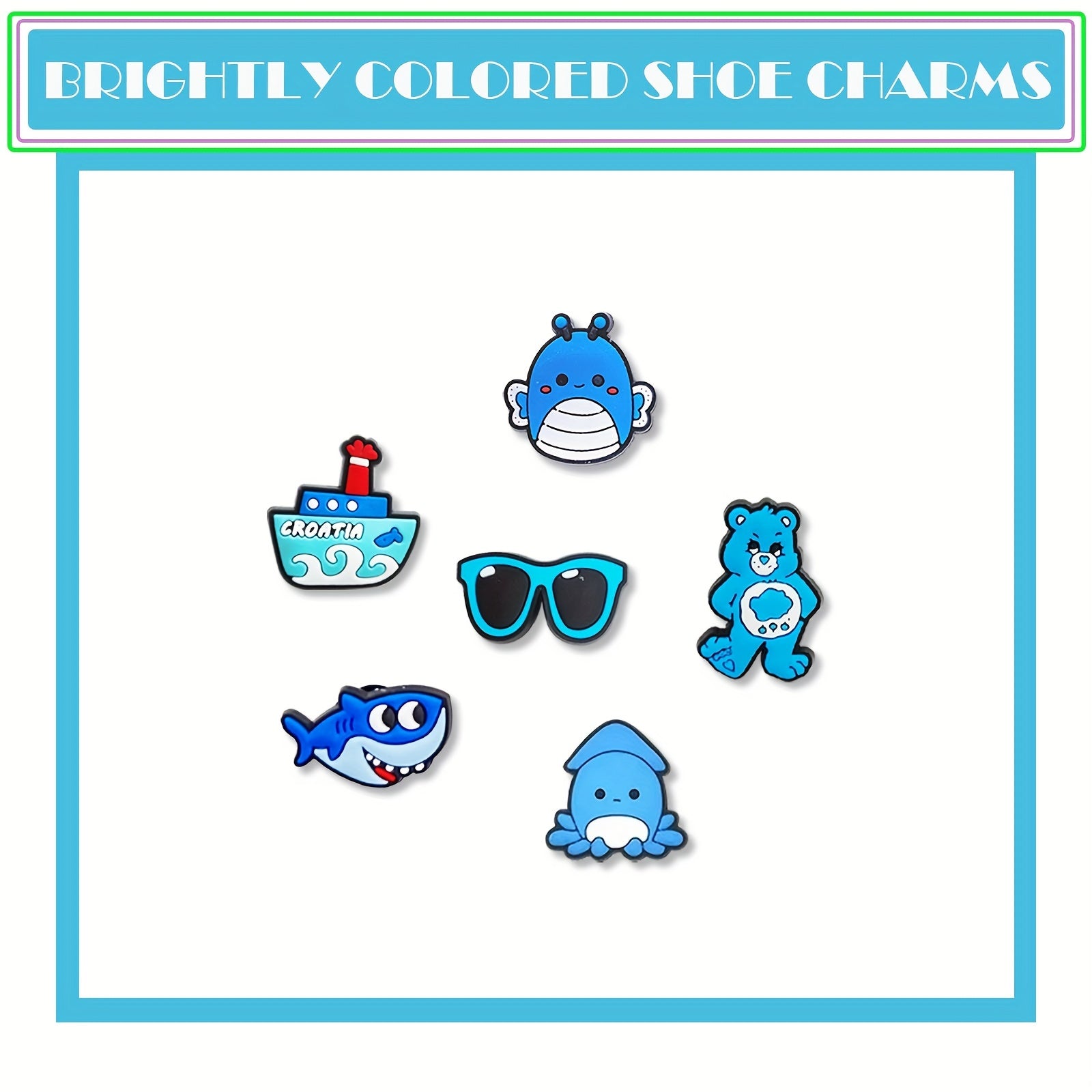 100pcs Cartoon Shoe Charms For Slides Sandals PVC Decorations