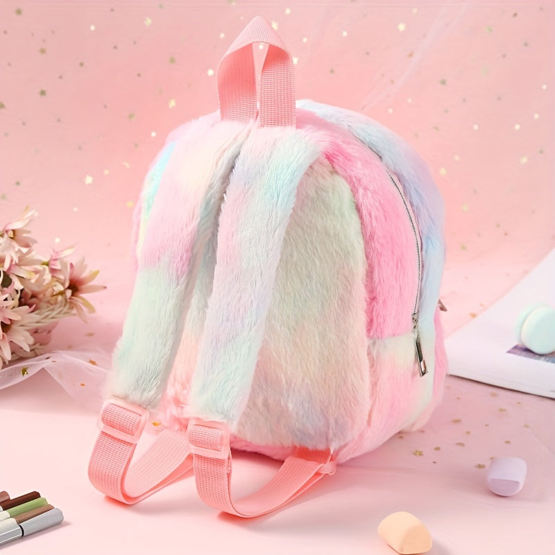 Unicorn Plush Small Schoolbag Girl's Casual Backpack Cartoon Storage Bag