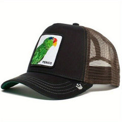 Bird Patch Embroidery Trucker Hat Mesh Baseball Cap Dad Hat