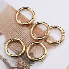 5pcs Metal O Ring Spring Clasps for DIY Jewelry Carabiner Keychain Bag Clips