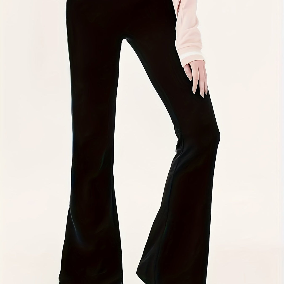  Colorblock High Rise Flared Leg Pants