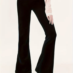  Colorblock High Rise Flared Leg Pants
