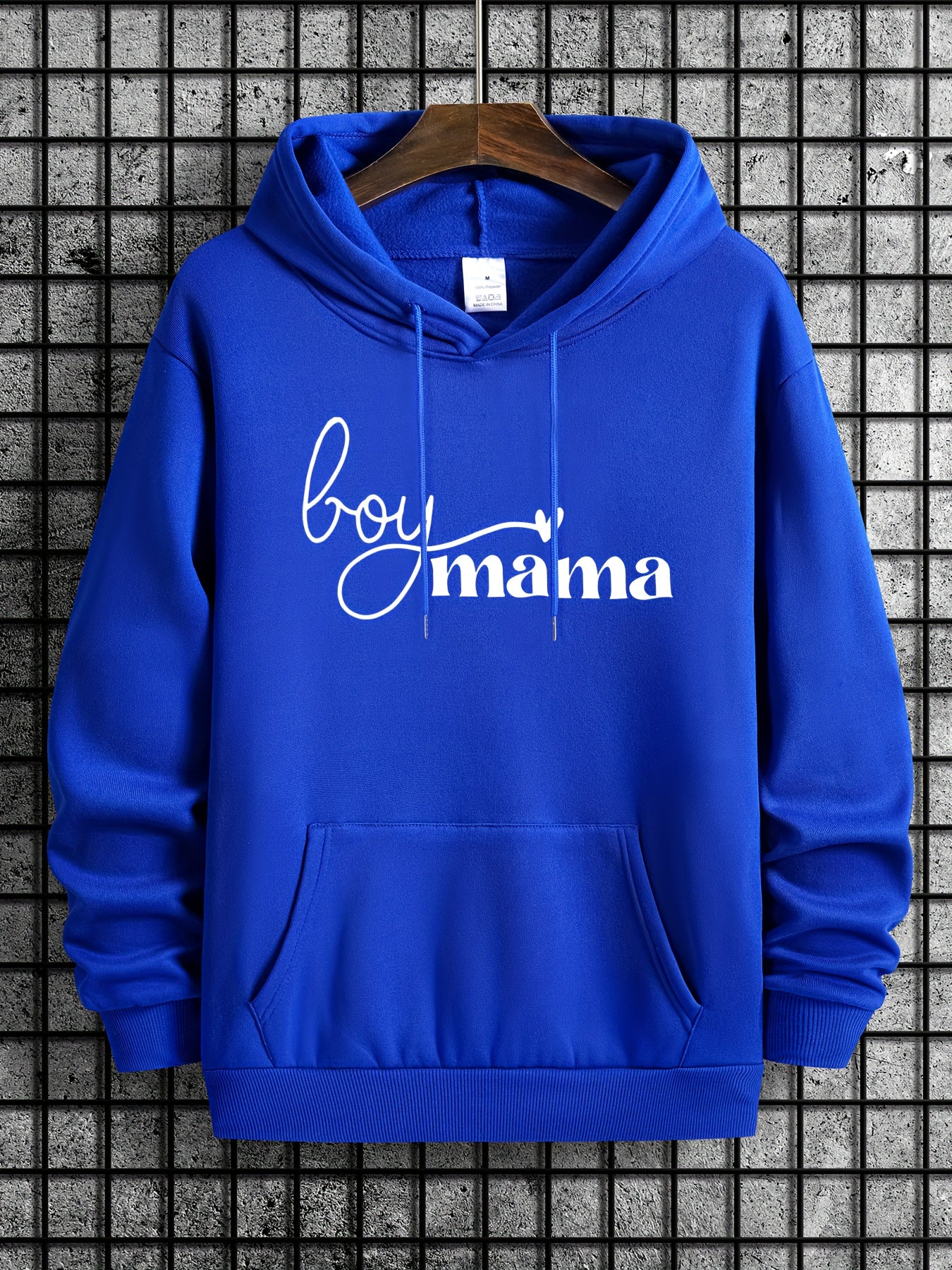 Boy Mama Print Hoodies For Men Graphic Sweatshirt With Kangaroo Pocket